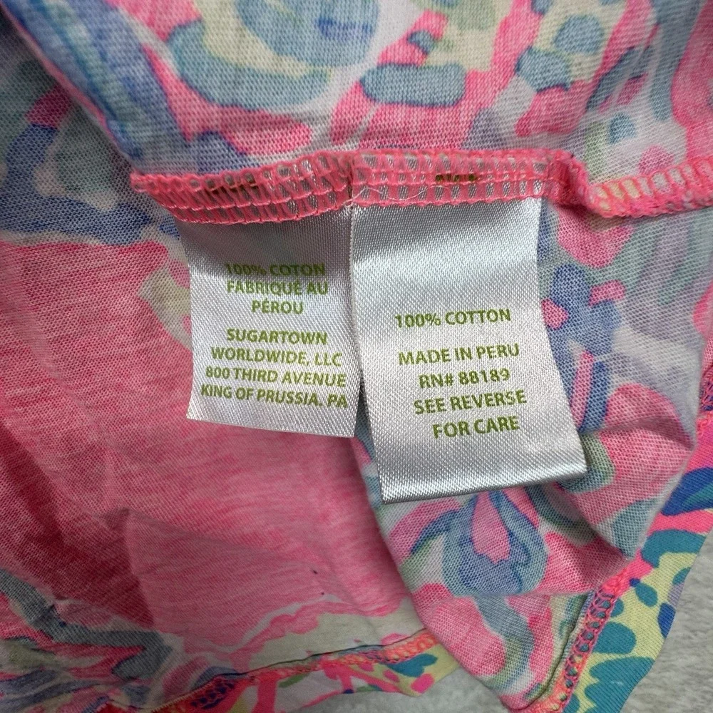 Lilly Pulitzer Cold Shoulder Dress Girls 16-18 Pink Floral Beach Vacation